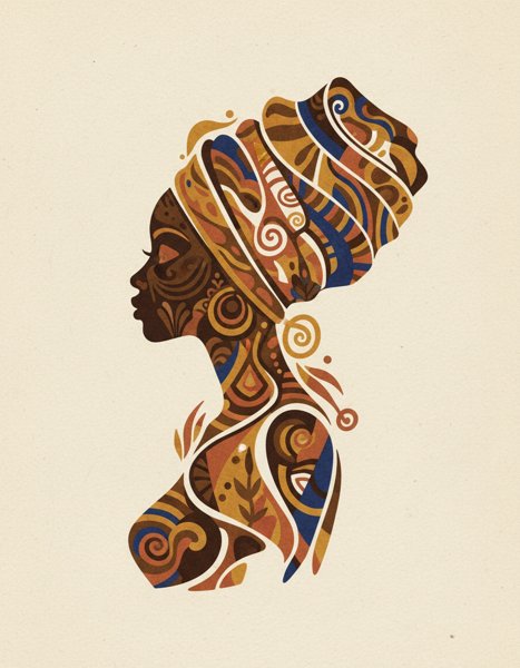 African queen silhouette