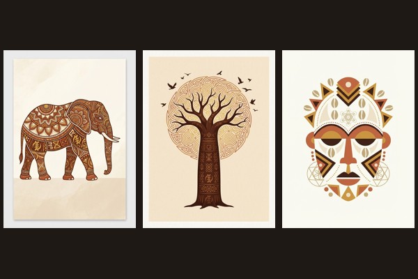3 free exclusive African art prints