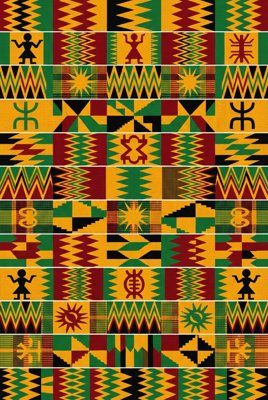 Kente cloth patterns from Ghana
